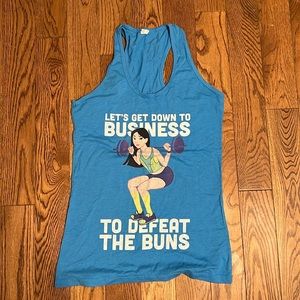 Ringspun racerback women’s workout tank.